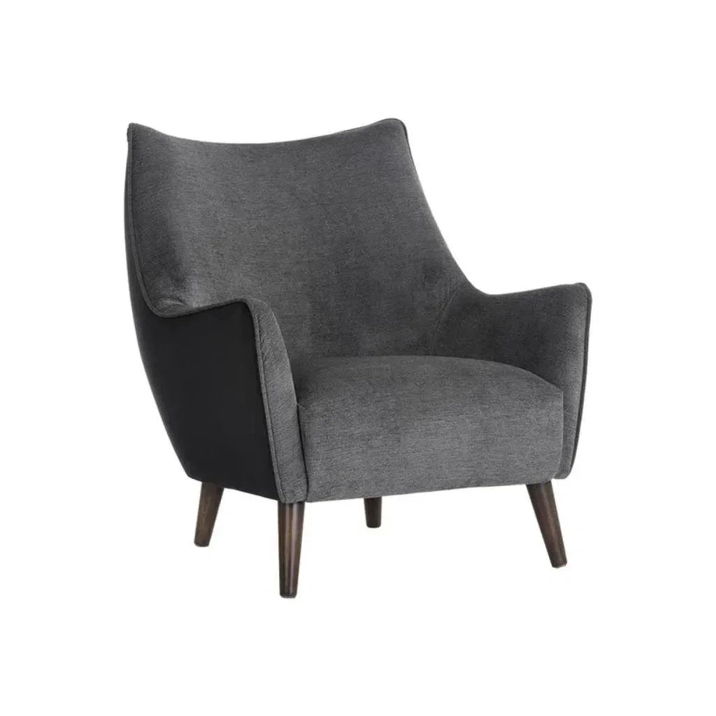 Sorrel Fabric Lounge Chair-Lounge Chairs-SUNPAN-Polo Club Kohl Grey / Abbington Black-LOOMLAN