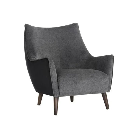 Sorrel Fabric Lounge Chair-Lounge Chairs-SUNPAN-Polo Club Kohl Grey / Abbington Black-LOOMLAN