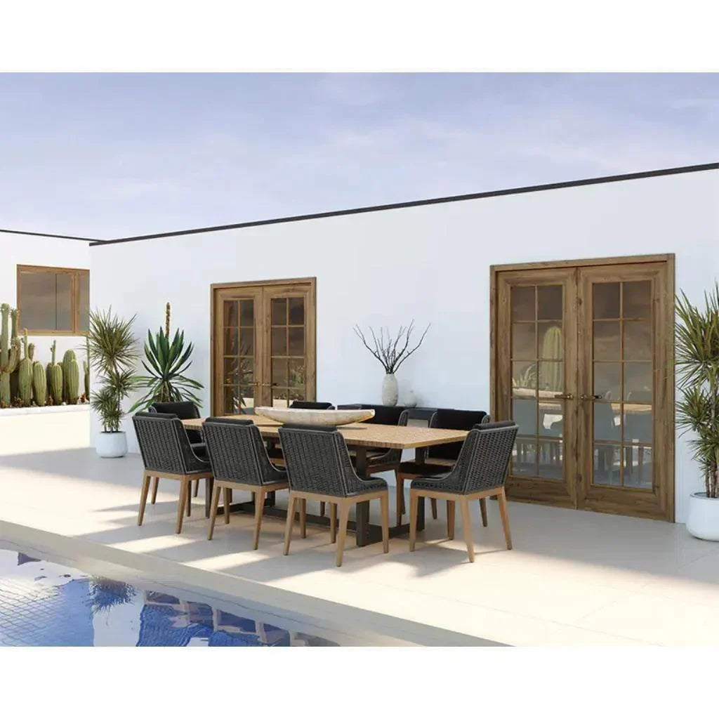 Sorrento Fabric Outdoor Armless Dining Chair-Outdoor Dining Chairs-SUNPAN-LOOMLAN