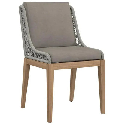 Sorrento Fabric Outdoor Armless Dining Chair-Outdoor Dining Chairs-SUNPAN-Palazzo Taupe-LOOMLAN