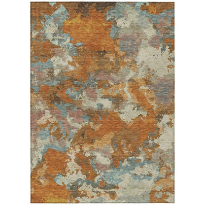 Sorrin Orange Washable Indoor - Outdoor Rug - LOOMLAN - LOOMLAN Rugs - Outdoor Rugs