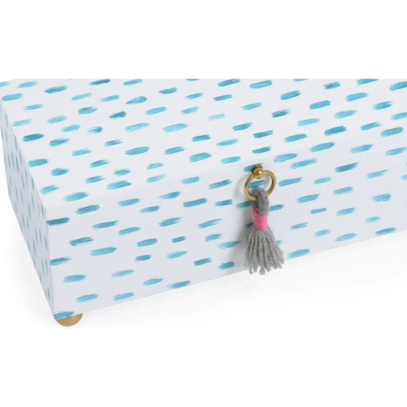 Speckled Hand Painted White Box - LOOMLAN - Chelsea House - Boxes & Bowls