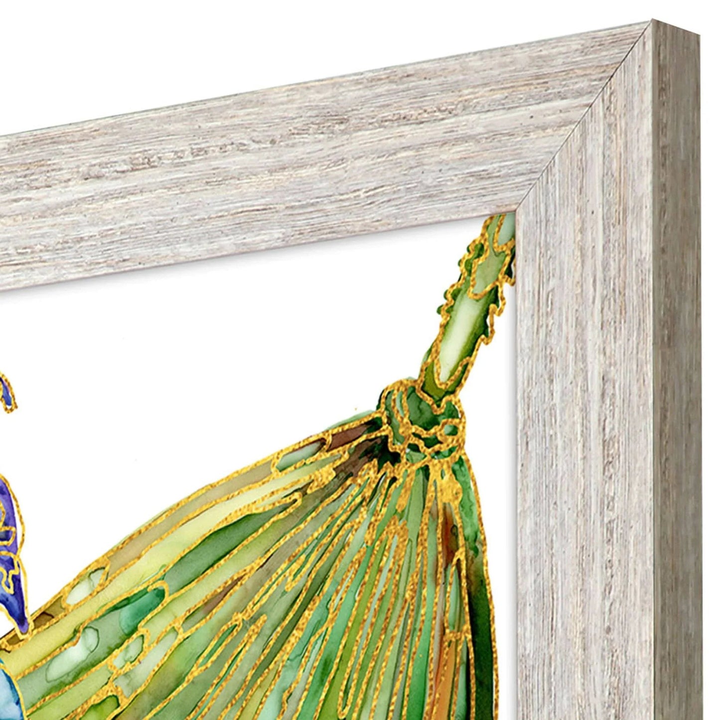 Spectrum Palm Fronds Green Framed Wall Art