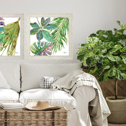 Spectrum Palm Fronds Green Framed Wall Art