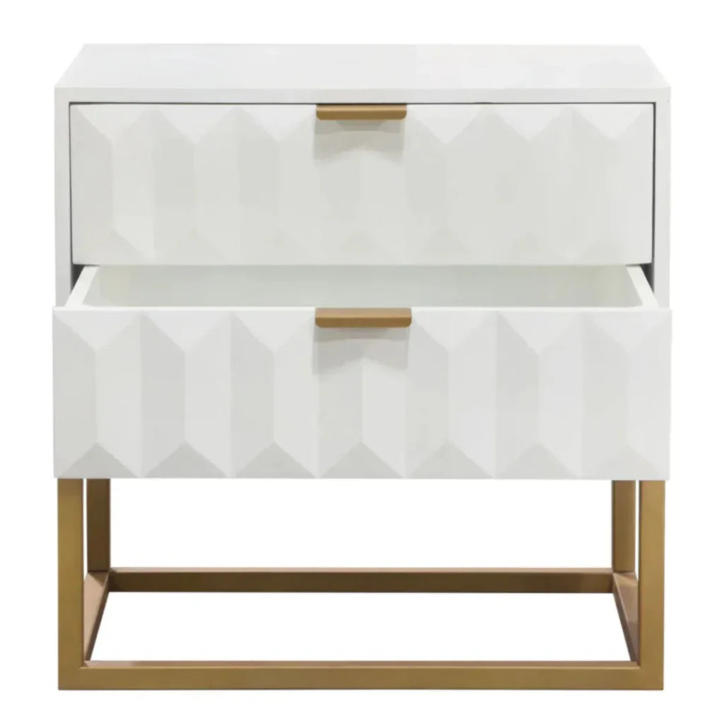 Spectrum Two Drawer Wooden Accent Table - LOOMLAN - Diamond Sofa - Side Tables