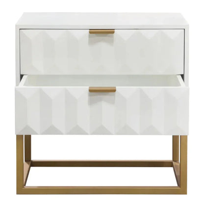 Spectrum Two Drawer Wooden Accent Table - LOOMLAN - Diamond Sofa - Side Tables