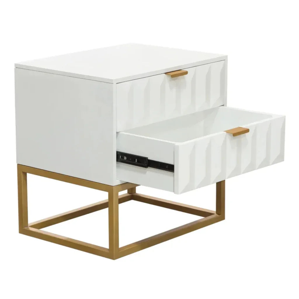 Spectrum Two Drawer Wooden Accent Table - LOOMLAN - Diamond Sofa - Side Tables