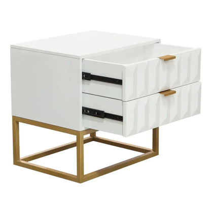 Spectrum Two Drawer Wooden Accent Table - LOOMLAN - Diamond Sofa - Side Tables