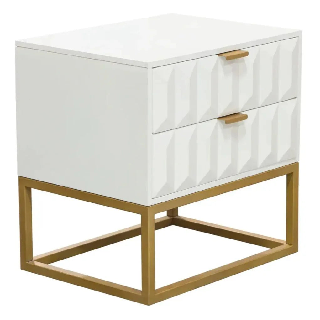 Spectrum Two Drawer Wooden Accent Table - LOOMLAN - Diamond Sofa - Side Tables