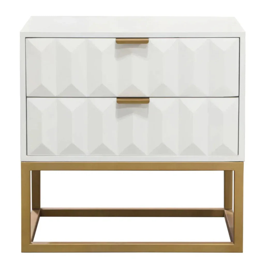 Spectrum Two Drawer Wooden Accent Table - LOOMLAN - Diamond Sofa - Side Tables