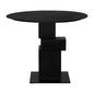 Speer Steel Black Round Dining Table-Dining Tables-Noir-LOOMLAN
