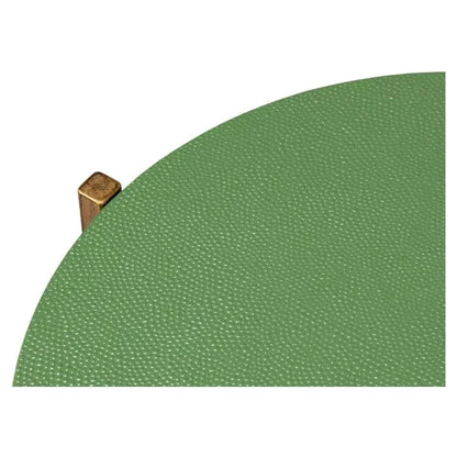 Spence Mdf and Iron Green Round Side Table - LOOMLAN - Sarreid - Side Tables