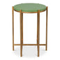Spence Mdf and Iron Green Round Side Table - LOOMLAN - Sarreid - Side Tables
