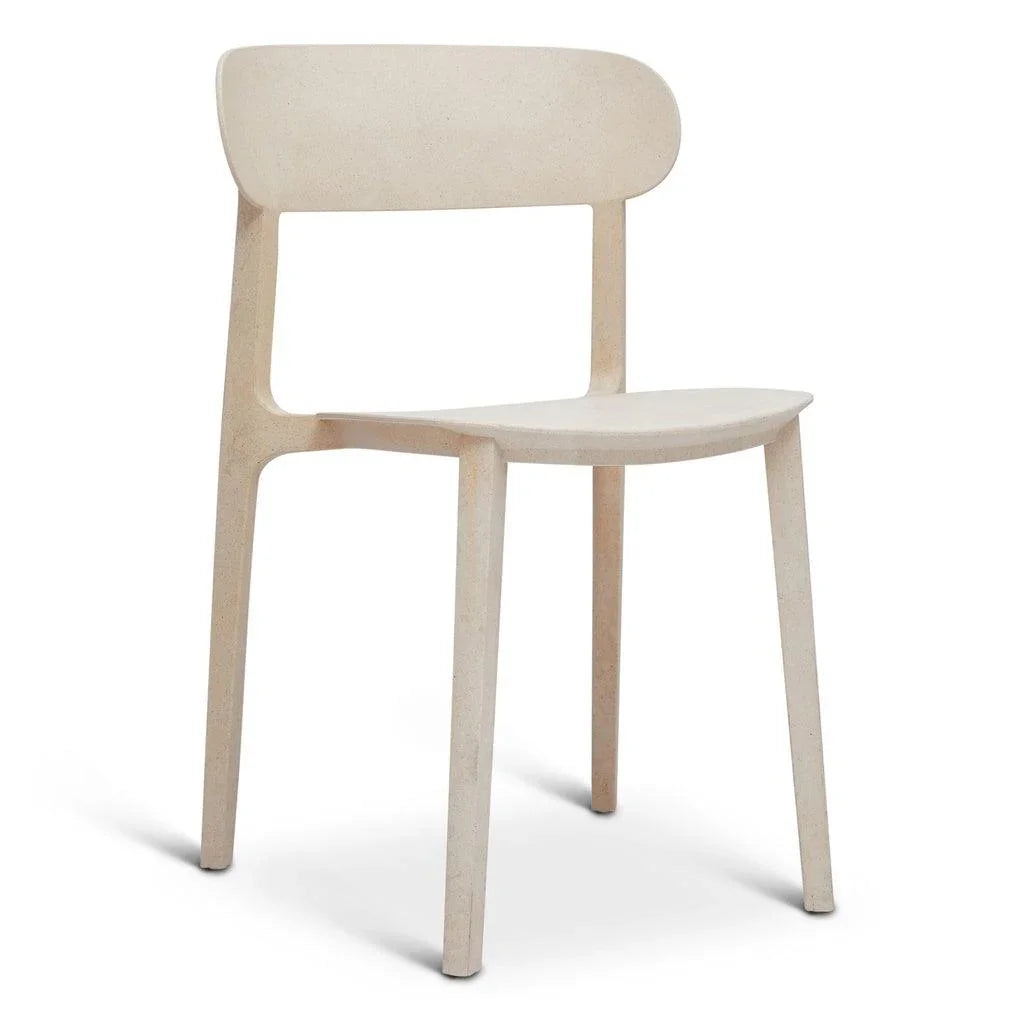 Spencer Eco Friendly Outdoor Stacking Chair - 4PC-Outdoor Dining Chairs-Urbia-Beige-LOOMLAN