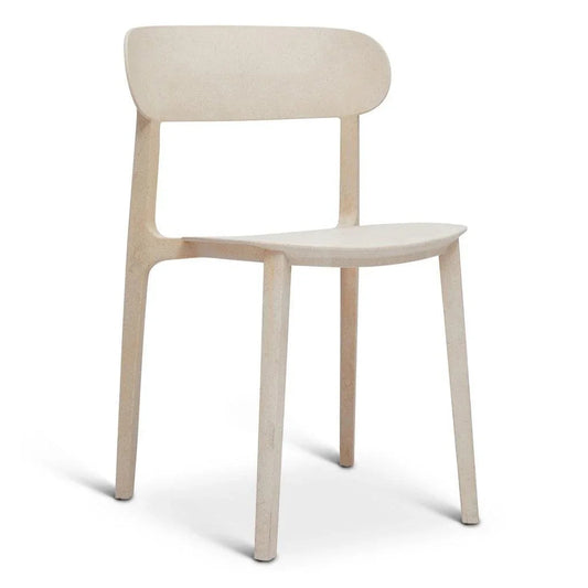Spencer Eco Friendly Outdoor Stacking Chair - 4PC-Outdoor Dining Chairs-Urbia-Beige-LOOMLAN