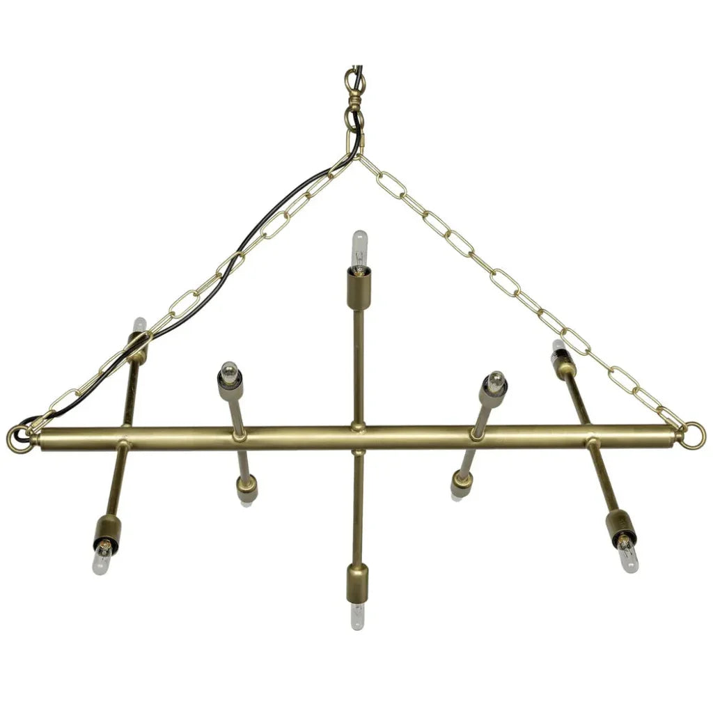 Sperato Metal Chandelier With Antique Brass - LOOMLAN - Noir - Chandeliers