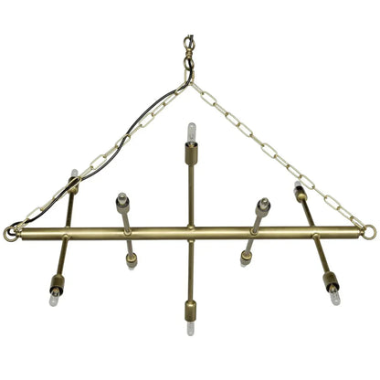 Sperato Metal Chandelier With Antique Brass - LOOMLAN - Noir - Chandeliers