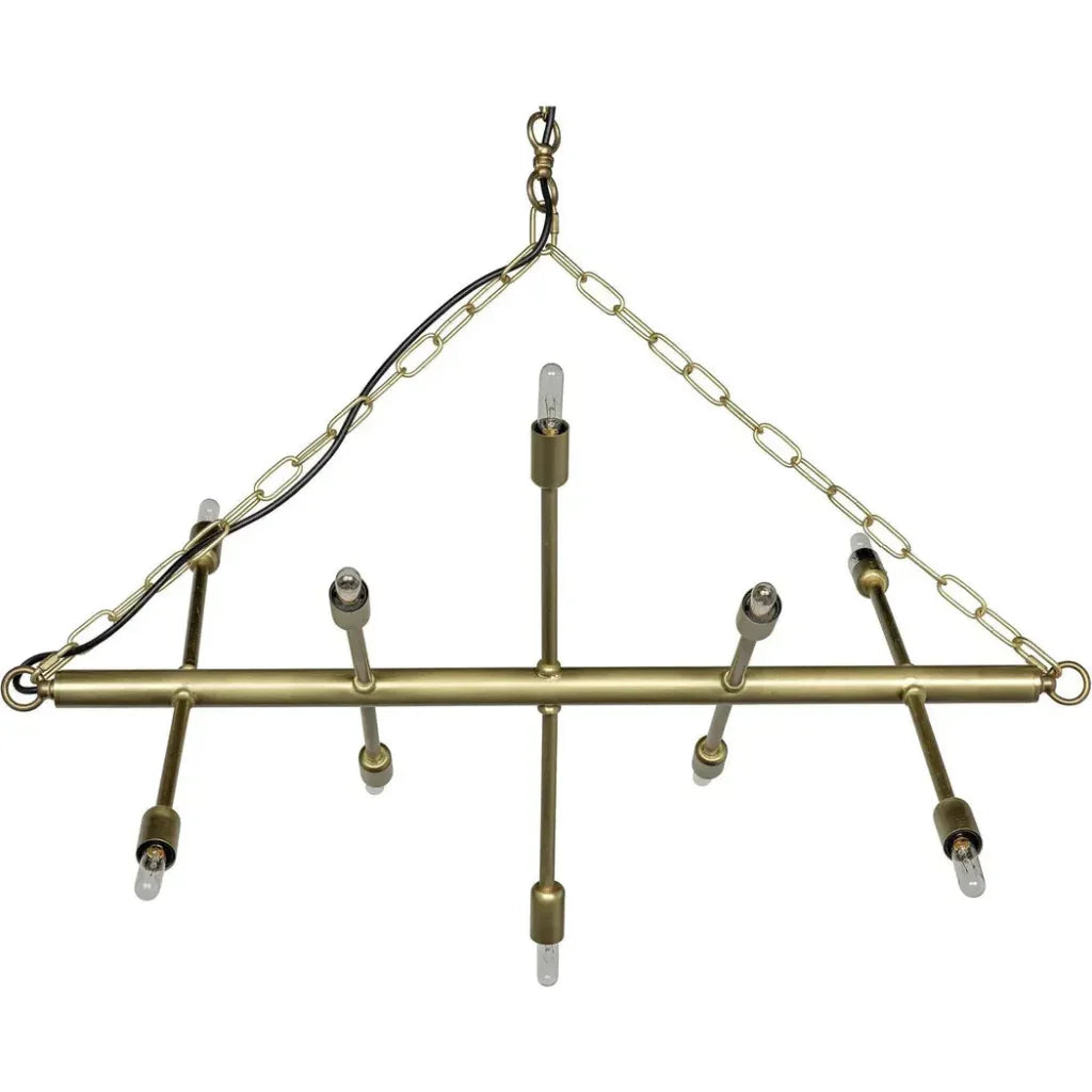 Sperato Metal Chandelier With Antique Brass - LOOMLAN - Noir - Chandeliers