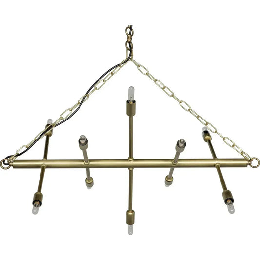 Sperato Metal Chandelier With Antique Brass - LOOMLAN - Noir - Chandeliers