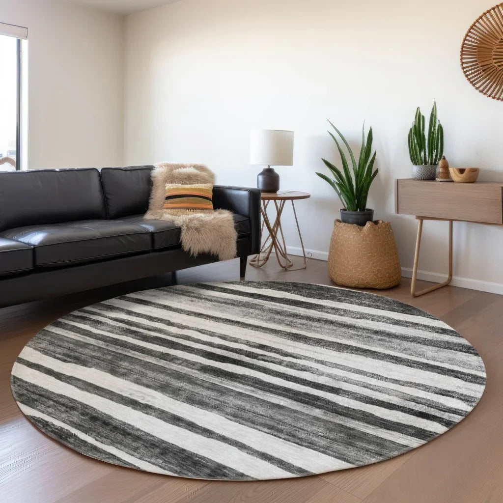 Spinava Gray Washable Indoor - Outdoor Rug - LOOMLAN - LOOMLAN Rugs - Outdoor Rugs