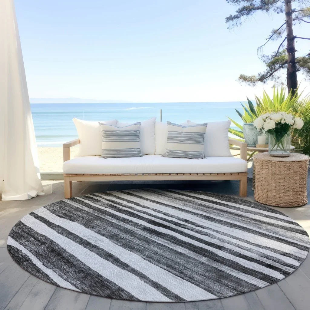 Spinava Gray Washable Indoor - Outdoor Rug - LOOMLAN - LOOMLAN Rugs - Outdoor Rugs