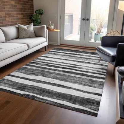 Spinava Gray Washable Indoor - Outdoor Rug - LOOMLAN - LOOMLAN Rugs - Outdoor Rugs