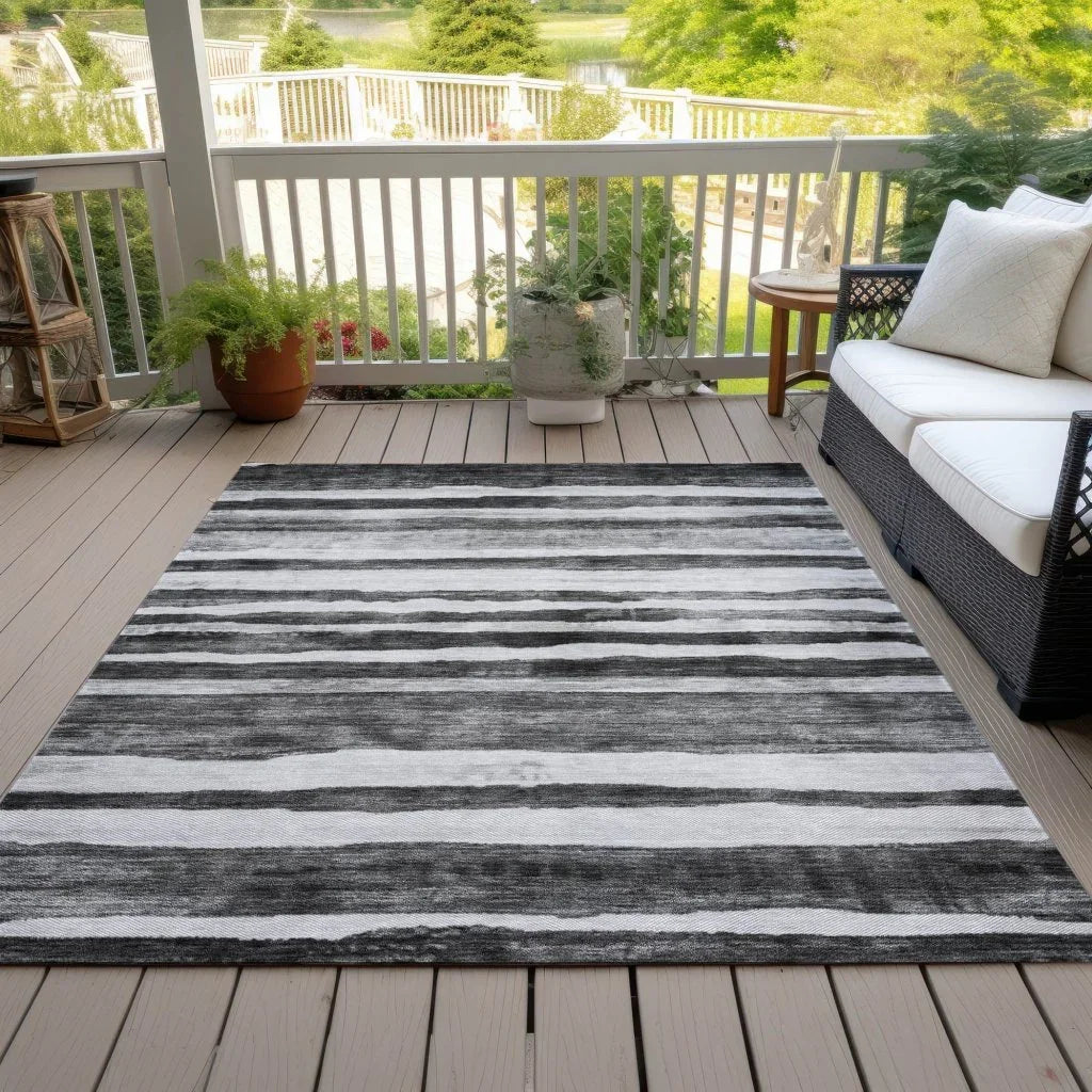 Spinava Gray Washable Indoor - Outdoor Rug - LOOMLAN - LOOMLAN Rugs - Outdoor Rugs