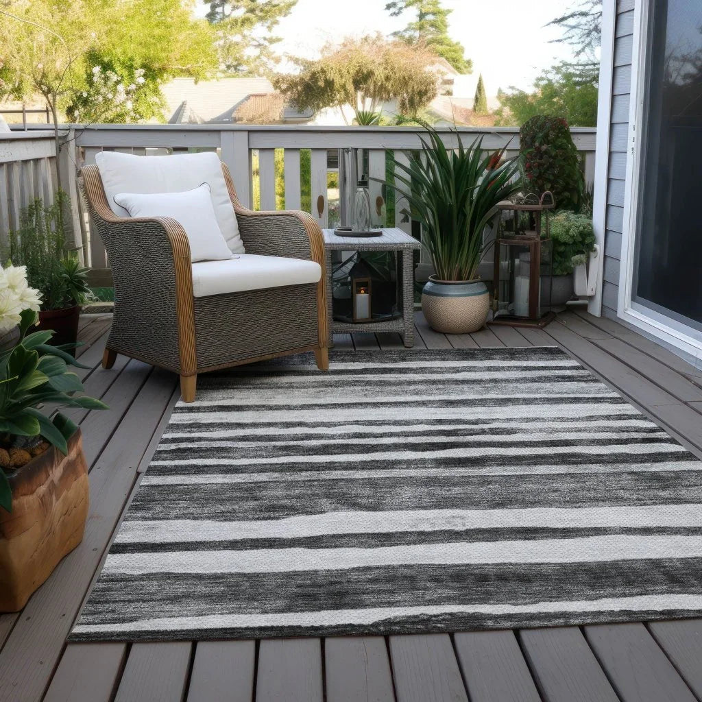 Spinava Gray Washable Indoor - Outdoor Rug - LOOMLAN - LOOMLAN Rugs - Outdoor Rugs
