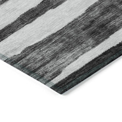 Spinava Gray Washable Indoor - Outdoor Rug - LOOMLAN - LOOMLAN Rugs - Outdoor Rugs