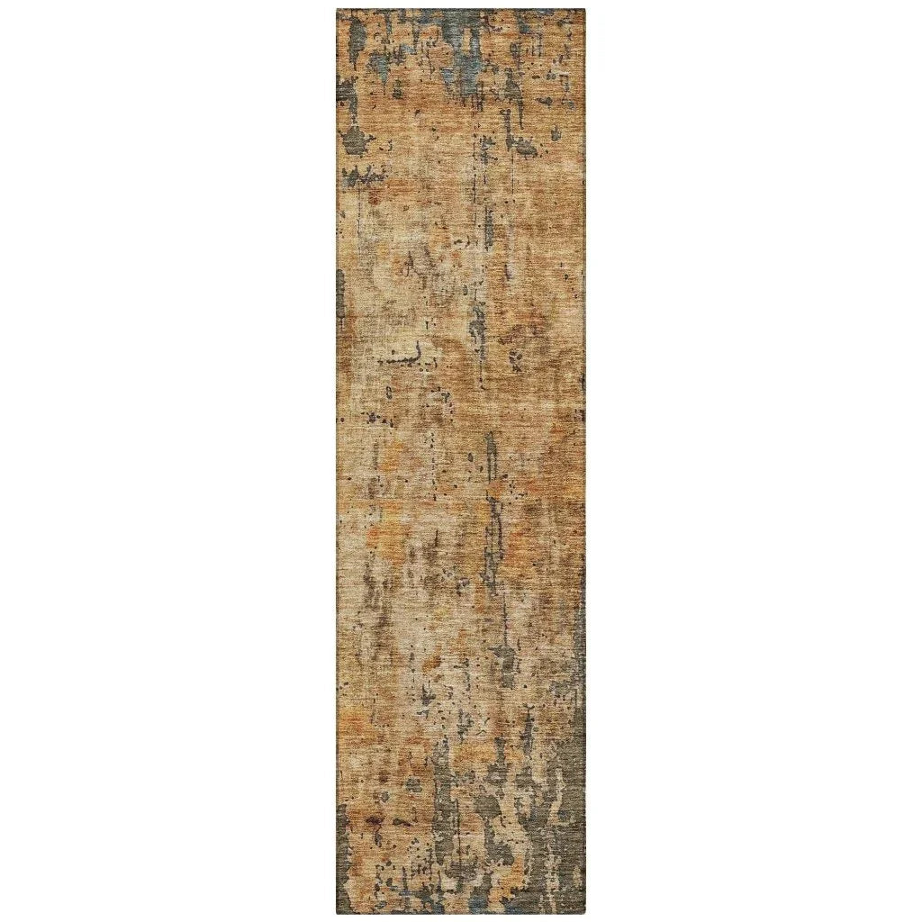 Spindlea Orange Washable Indoor - Outdoor Rug - LOOMLAN - LOOMLAN Rugs - Outdoor Rugs