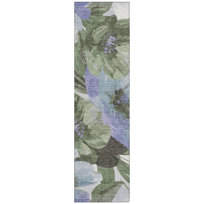 Spindleya Green Washable Indoor - Outdoor Rug - LOOMLAN - LOOMLAN Rugs - Outdoor Rugs