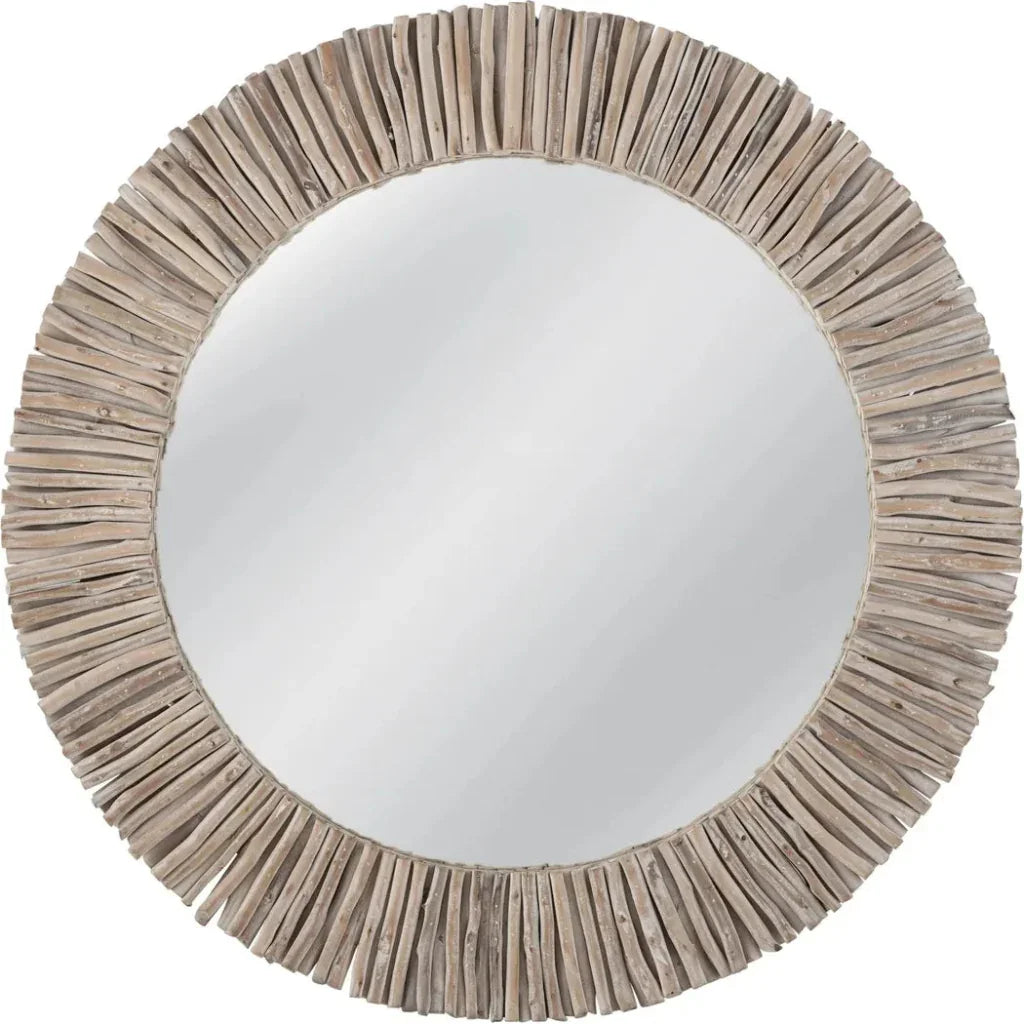 Splay Wood Brown Wall Mirror - LOOMLAN - Bassett Mirror - Wall Mirrors