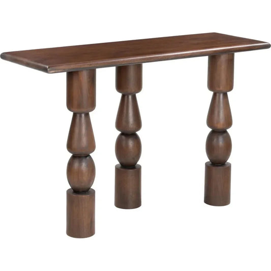 Split Console Table Brown - LOOMLAN - Zuo Modern - Console Tables