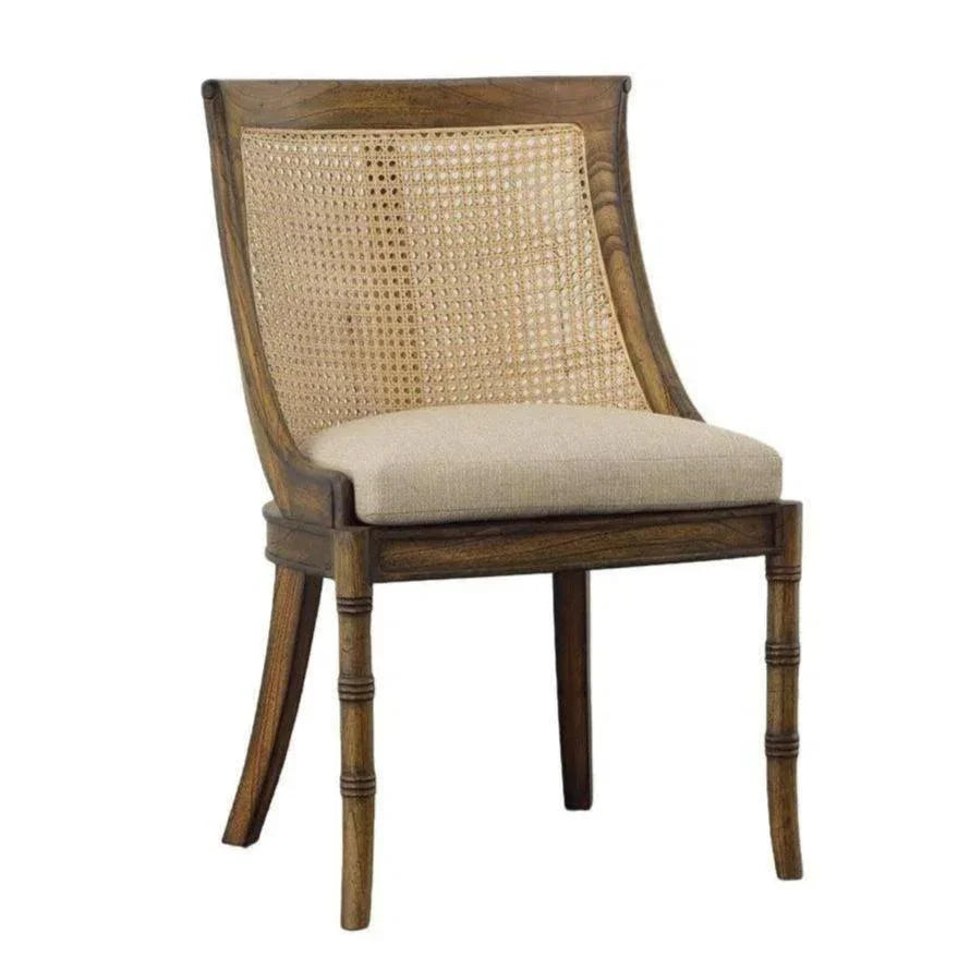 Spoonback Mahogany Armless Side Chair 2PC - LOOMLAN - Furniture Classics - Dining Chairs