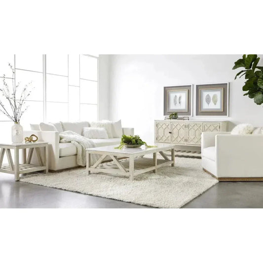 Spruce Console Table White Pine White Quartz - LOOMLAN - Essentials For Living - Console Tables