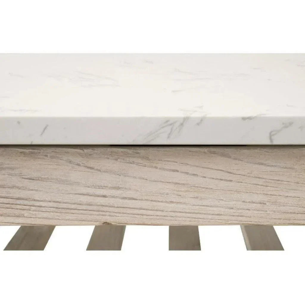 Spruce Square Coffee Table Reclaimed Pine White Quartz - LOOMLAN - Essentials For Living - Coffee Tables