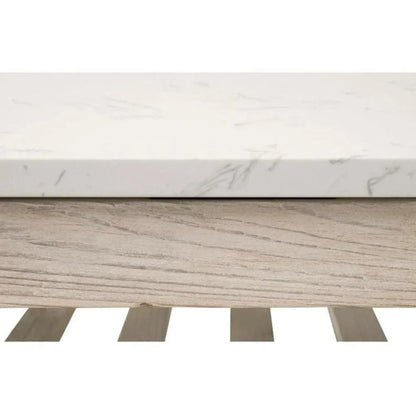 Spruce Square Coffee Table Reclaimed Pine White Quartz - LOOMLAN - Essentials For Living - Coffee Tables