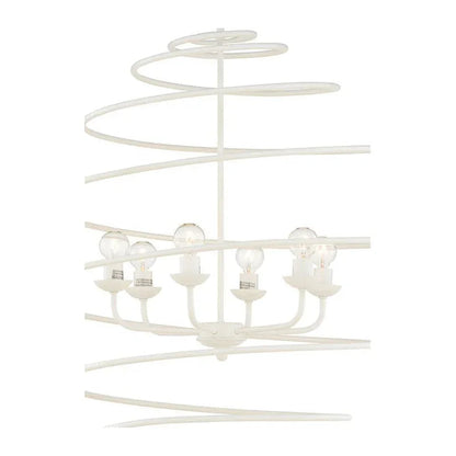 Spyral White Italian Craftsmanship Chandelier - LOOMLAN - Chelsea House - Chandeliers