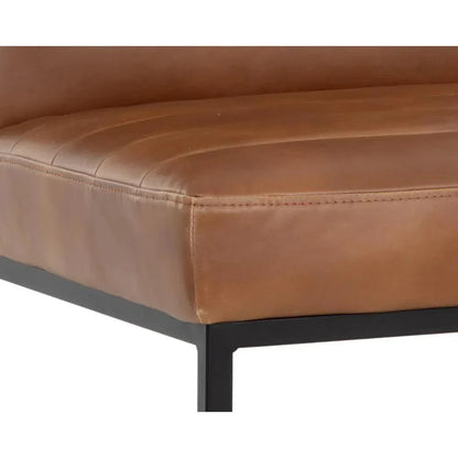 Spyros Leather Armless Dining Chair 2PC - LOOMLAN - SUNPAN - Dining Chairs