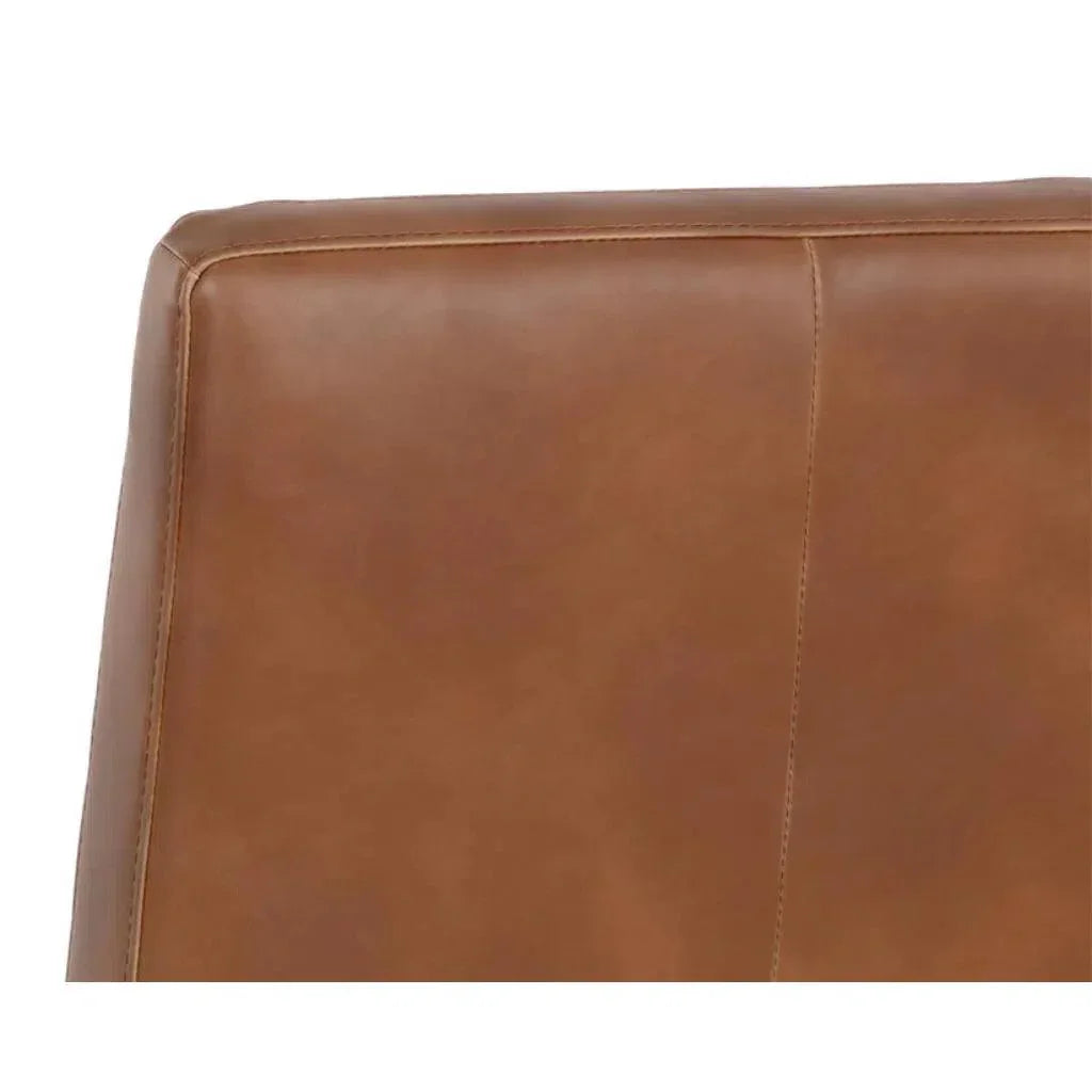 Spyros Leather Armless Dining Chair 2PC - LOOMLAN - SUNPAN - Dining Chairs