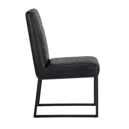 Spyros Leather Armless Dining Chair 2PC - LOOMLAN - SUNPAN - Dining Chairs