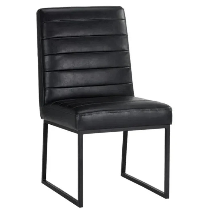 Spyros Leather Armless Dining Chair 2PC - LOOMLAN - SUNPAN - Dining Chairs