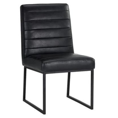 Spyros Leather Armless Dining Chair 2PC - LOOMLAN - SUNPAN - Dining Chairs