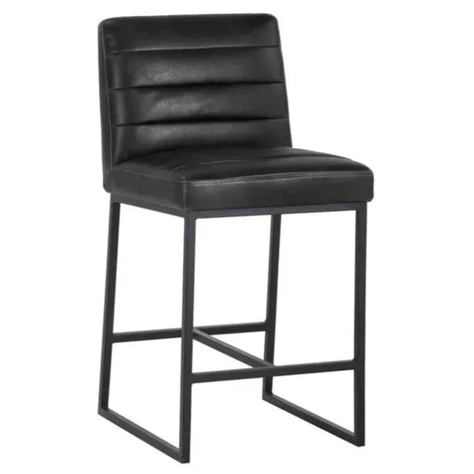 Spyros Leather Counter Stool - LOOMLAN - SUNPAN - Counter Stools