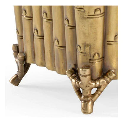 Square Bamboo Design Brass Planter - LOOMLAN - Wildwood - Planters