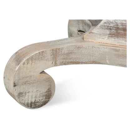 Square Bistro Table Grey Oak-Dining Tables-Sarreid-LOOMLAN