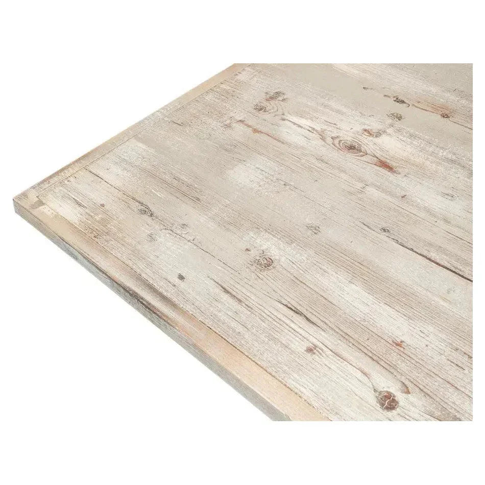 Square Bistro Table Grey Oak-Dining Tables-Sarreid-LOOMLAN