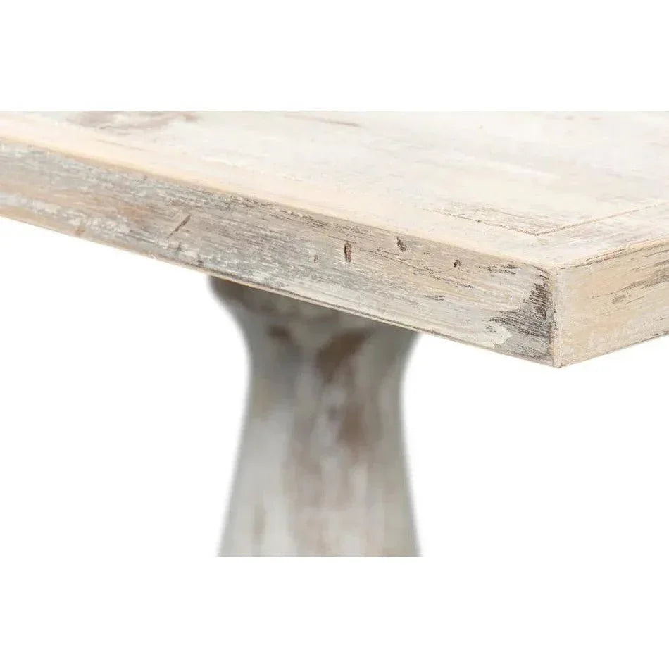 Square Bistro Table Grey Oak-Dining Tables-Sarreid-LOOMLAN