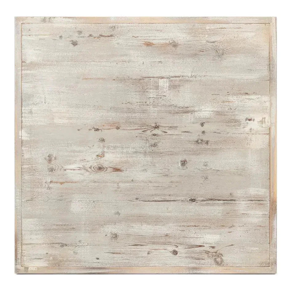 Square Bistro Table Grey Oak-Dining Tables-Sarreid-LOOMLAN