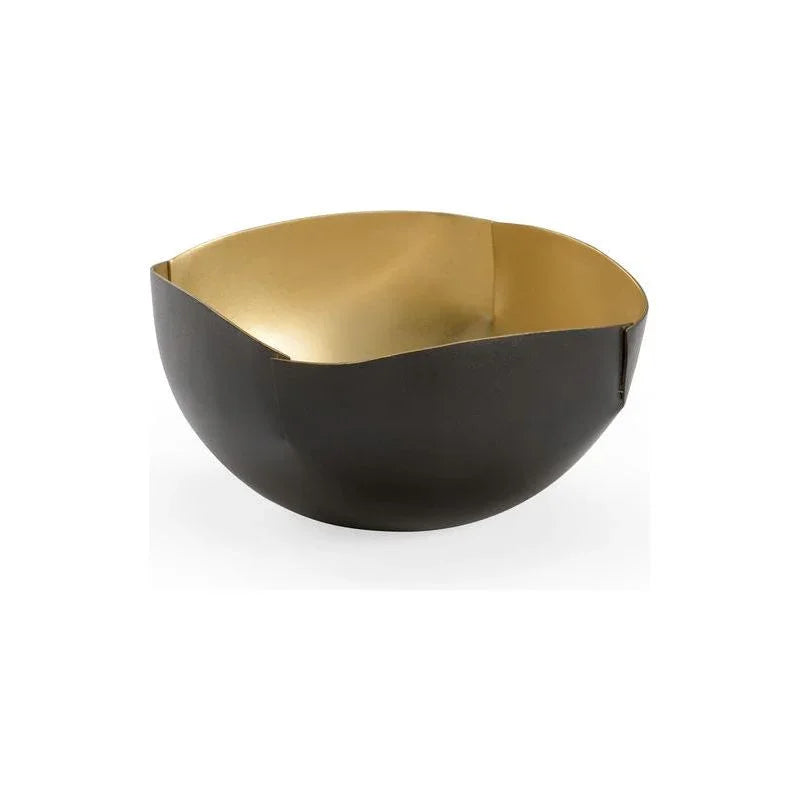 Square Double Edge Design Metal Bowl - LOOMLAN - Chelsea House - Boxes & Bowls